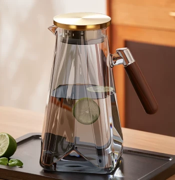 Cold Water Pitcher, Heat-Resistant Glass, Large Capacity Household Refrigerator Jug Set, Teapot, Fruit Tea Bucket