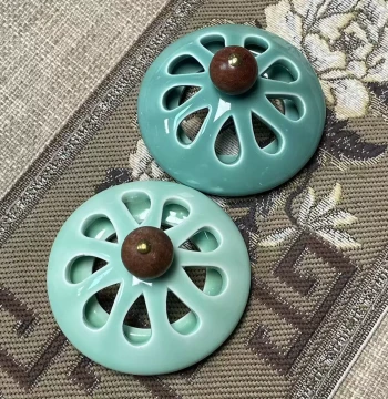 Ceramic Aromatherapy Burner Accessories – Handmade Ceramic Lid for Agarwood Incense Furnace
