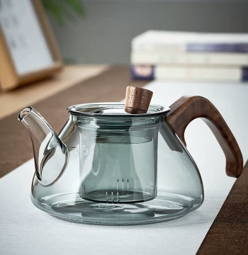 Glass Tea Pot High Temperature Resistant Home Small Single Pot Office Filter Tea Brewing Gadget Flower Tea Pot Tea Set