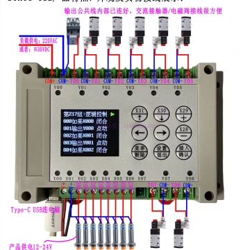 TypeC Simple PLC Programmable Controller Time Relay Cycle Timer Switch 4/8 Channel 10A Relay