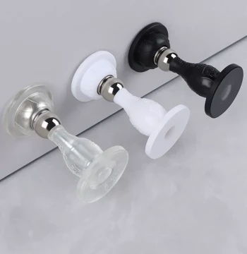 Magnetic Door Stopper Anti-Collision Sticker No-Drilling Main Entrance Safety Door Wedge Floor Bump Transparent Silent Door Stop Suction Cup