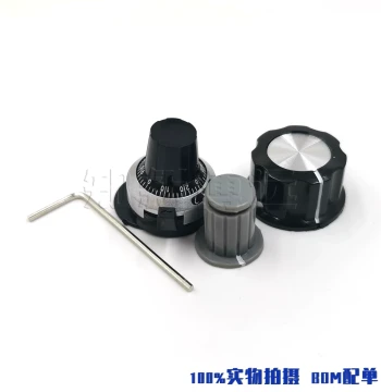 Precision Dial Knob for 3590S, RV24/30, WXD3 Multi-Turn Potentiometer, Cap 6/4mm