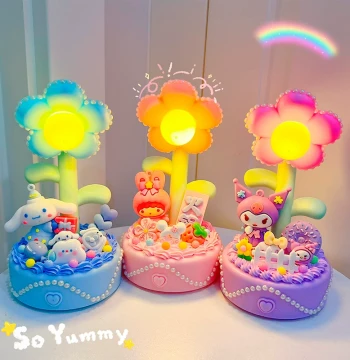 DIY Flower Night Light Kit with Cream Glue for Kids