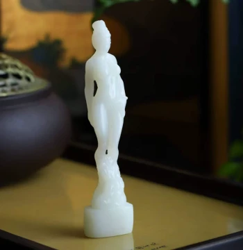 Natural Xinjiang Hetian Jade Factory Craftwork, Hetian Jade Russian Old Material, Noble Seal and Hand-Held Piece