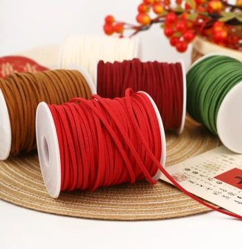 Cowhide Rope Red Braided Cord for DIY Gift Box Decoration