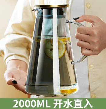 Glass Cold Water Pitcher, High-Temperature Resistant Household Teapot, Large Capacity Fruit Tea Pot, Set for Cool Boiled Water Cups