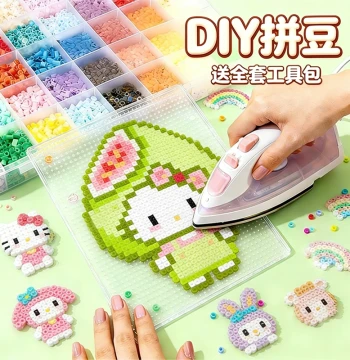 Perler Beads DIY Kit with Tools, 3D Fusion Beads Set, All Colors