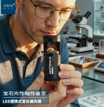 Portable Warm Light Polarizing Lens for Identifying Amber, Beeswax, Tourmaline, Crystal, Jade, Jadeite, and Other Tools