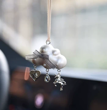 Original Girly Heart 'Immediate Success' Unicorn Horse Year Blessing Decorative Aromatherapy Hanging Ornament, Car Interior Accessory, New Year Gift