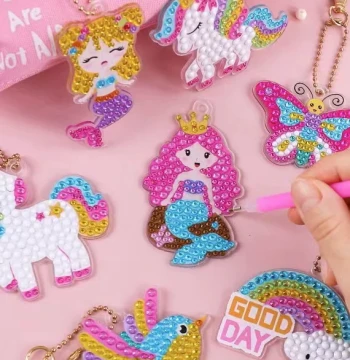 Kids' Diamond Painting Craft Kit with Rhinestone Art