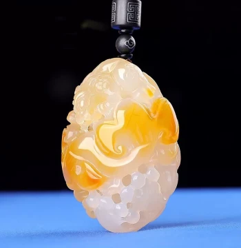 Chalcedony Handheld Piece Jade Agate Ruyi Pixiu Hollowed-Out Plaything Men's Cultural Jade Hand Play Piece