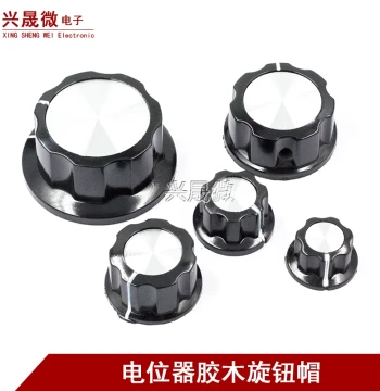 MF-A01/A02/A03/A04/A05 Potentiometer Knob, Bakelite Knob Cap with Scale, 6mm Inner Hole