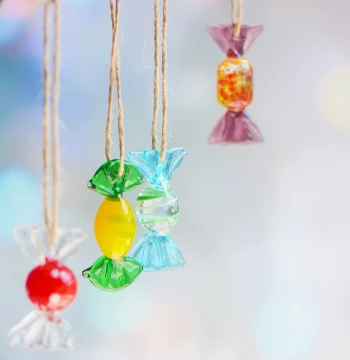 Pendant Glass Candy Ornament Fruit Plate Decoration Childhood Memories Creative Holiday Gift Beading Creative DIY