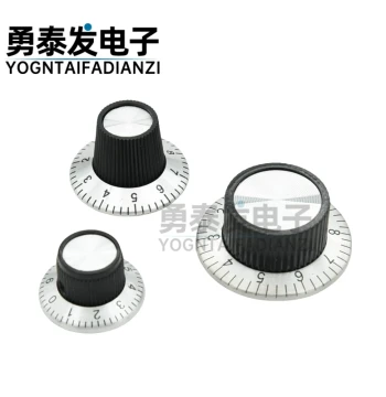 Numeric Dial Metal Face Potentiometer Knob C1/C2/C3 Bore 6MM Knob Cap