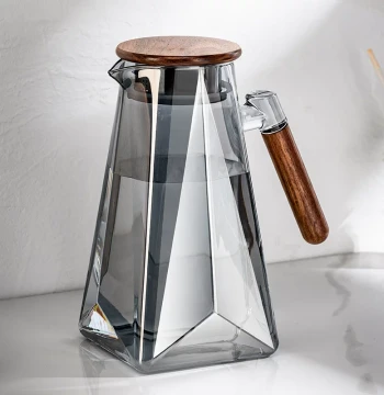 High-Temperature Resistant Glass Cold Water Pitcher - Large Capacity Household Kettle for Cool Boiled Water, Tea Brewing, and Living Room Drinking Cup Set
