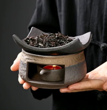 Aromatherapy Burner Tea Roasting Set Candle Heating Warmer Tea Stove Tea Leaf Aroma Enhancement Baking Tea Tile Roasting Cedar Diffuser Burner
