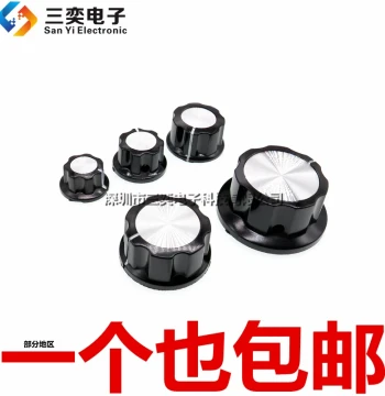MF-A01/A02/A03/A04/A05 Potentiometer Knob, Bakelite Knob Cap with 6mm Inner Bore and Scale Plate