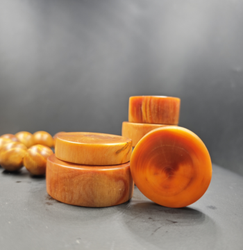Amber Wood Bracelet Raw Wood Block Northeast Changbai Mountain Pine Resin Translucent Hand Playpiece Base Beads Buddha Prayer Beads Pendant Jade-like