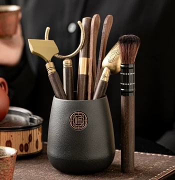 Tea Ceremony Six Gentlemen Kung Fu Tea Set Complete Accessory Kit, Tea Table, Tea Desk, Tea Tray, Brewing Cup Tools