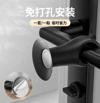No-Drill Door Stopper Door Handle Magnetic Door Catch Bedroom Bathroom Behind Door Strong Magnet Sucker Top Door Stopper Anti-Collision Door Bumper
