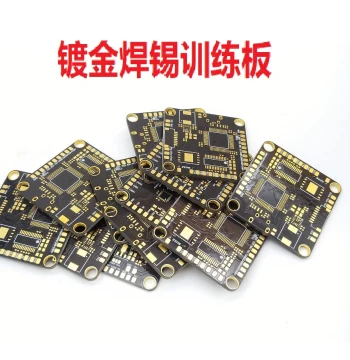 Gold-Plated PCB SMD Component Soldering Training Board, Beginner Circuit Board Practice Kit with Included Components
