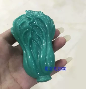Turquoise Cabbage Hand Piece for Men and Women, Imitation Jade Eight Directions Wealth Attractor, Play Piece, Jade Hand Toy, Waist Pendant