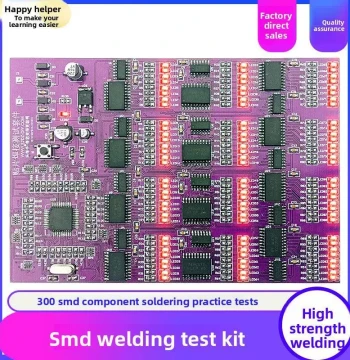300-Piece SMD Component Soldering Test Kit, High-Strength SMT Practice Board, Skills Competition Electronic Training PCB
