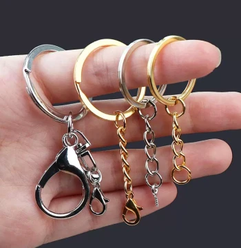 Crochet Chain Keychain Accessories Materials Lobster Clasp Ring Circle Decorative Connector Ram Horn Nail Handmade DIY Pendant