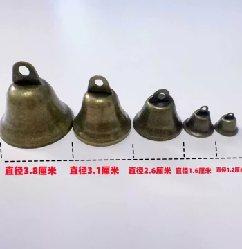 16/26/31/38mm Retro Iron Hammer Wind Chime Pendants: DIY Handmade Accessory Small Bells for Christmas Decoration