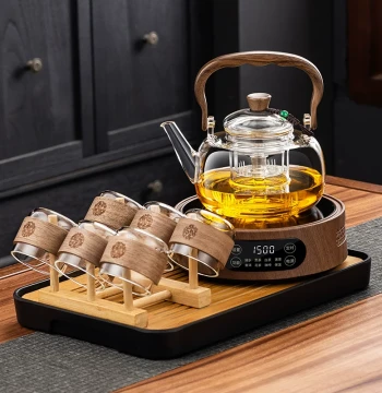 Heat-Resistant Glass Tea Kettle - 2026 New Tea Brewer Set with Electric Ceramic Stove for Home Water Boiling and Brewing