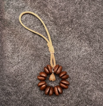 [Nature Series] Real Coffee Bean Dried Flower Hanging Ornament Keychain Niche Decoration Pure Handmade Personalized Custom