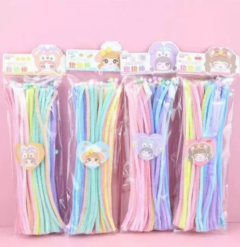Macaron Color Pipe Cleaners Dense Handmade Pipe Cleaner Bouquet DIY Children's Toy Making Art Material Kit