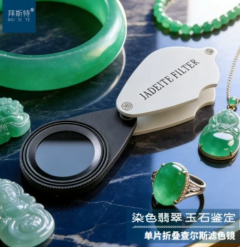 Charles Filter Lens for Jadeite Identification, Detecting Fake Skin on Hetian Jade, C-Grade Jewelry, Chromium Salt Dyeing, and Artificial Color Treatment Tools