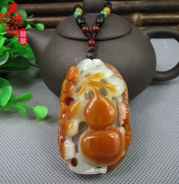 Xiuyan Flower Jade Pendant Necklace Drop, Xiuyan Flower Jade Drop Hand-Held Piece, Multiple Styles Available