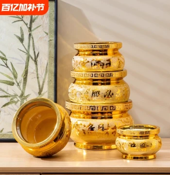 New Year Ceramic Incense Burner for Home Worship – Ideal for Offering Incense to Gods or Buddha, Includes Free Gold Sand