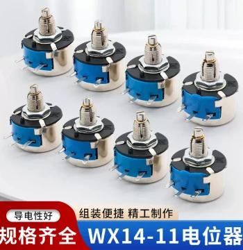 WX14-11 Single-Turn Wirewound Potentiometer with Knob (1K, 2K2, 3K3, 4K7, 10K, 20K, 22K, 100R)