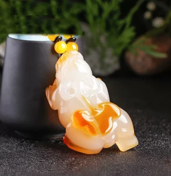 Hand-Held Ruyi Pixiu Jade Ornament, Pendant, Cultural Play Jadeite, Men's Jade Hand Piece