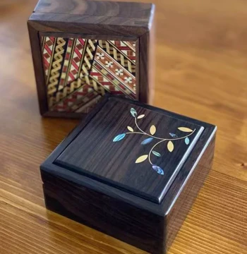 Red Wood Shell Bracelet Packaging Box, Jade Collection Gift Box, Chinese Style Jewelry Bracelet Storage and Necklace Box