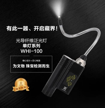Carland WHI100 Model Flashlight - LED Bulb Cold White Light Fiber Optic Jade Identification Tool