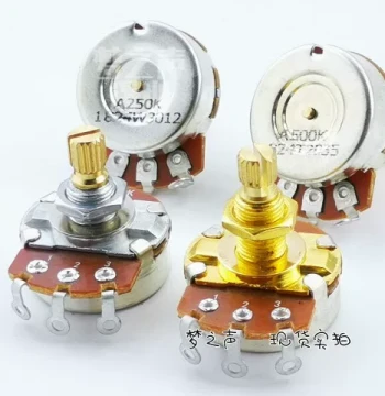 Electric Guitar and Bass Large Potentiometer with Pure Copper Shaft, Volume and Tone Electronic Switch Knobs - Long Stem 18mm, Short Stem 15mm