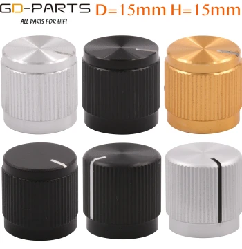 Aluminum Alloy Amplifier Chassis Knob Cap for Guitar Tube Preamp CD Volume Potentiometer 17 15mm