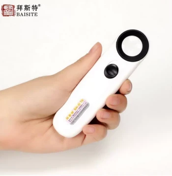 Bestscope 40x Magnifier with 20 LED Lights, Portable Handheld Tool for Stamp Collecting, Jewelry, and Jade Identification