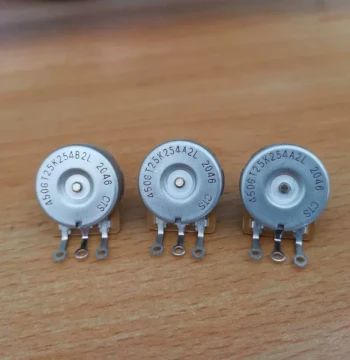 Solid Copper Shaft Large Potentiometer 250/500K Electric Guitar Bass Knob Volume Tone Copper Shaft Large Electronic Component