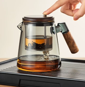 Yi Piao Cup Household Teapot for Brewing Tea, 2026 New Model Tea-Water Separation Cup, Glass Tea Set, Personal Brewing Pot