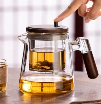 Teapot Tea Set Drifting Cup Brewing Pot Tea Cup Home Tea-Water Separation Brewing Device Glass Magnetic Large Capacity