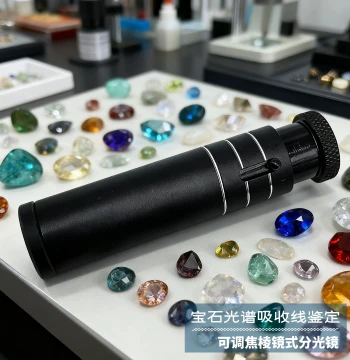 Best handheld Adjustable Focus Prism Spectroscope for Jewelry Identification Spectral Analysis Gemstone Jade Emerald Tool