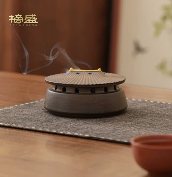 Bangsheng Forbidden City Creative Ceramic Incense Burner for Home Indoor Use – Antique-Style Sandalwood Coil Incense Burner, Tower Incense Aromatherapy Burner, Chinese-Style Incense Ornament
