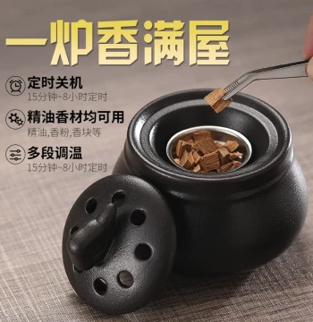 Ceramic Electric Incense Burner - Plug-In Aromatherapy Stove for Household Agarwood Powder - Indoor Incense Ceremony Electronic Censer