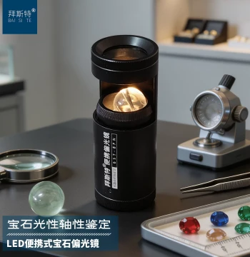 Best Polarizing Lens Portable Yellow Light Source with Lamp, Amber Beeswax Tourmaline Crystal Jade Jewelry Identification Tool