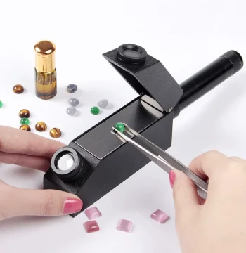 Bestester Gem Refractometer Jewelry Jadeite Jade Tourmaline Colored Gem Refractive Index Measurement Identification Tool External Power Supply